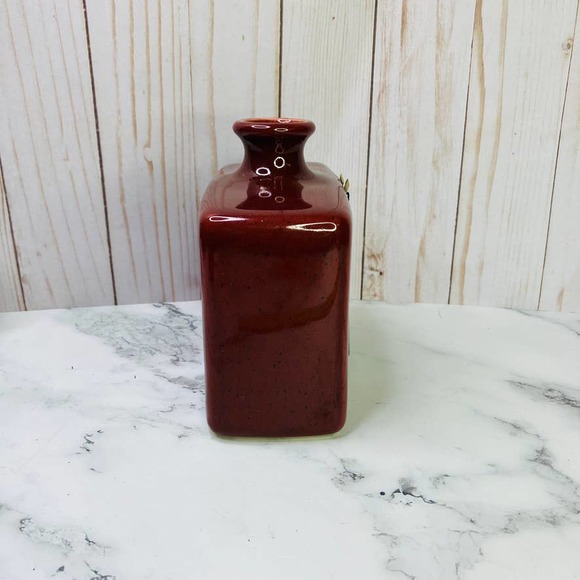 Vintage Royal Haeger 244-01 Red Bordeaux Vase Rectangle 1999 Original Sticker - Picture 5 of 10